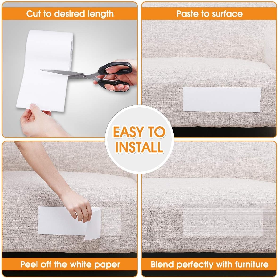 FOCUSPET Cat Scratch Deterrent Tape 4" x 33 Yards (33% Wider) Furniture Protectors from Cats | Cat Training Tape Scratch Pad Double-Sided Furniture Protectors for Sofa, Couch, Door : Pet Supplies