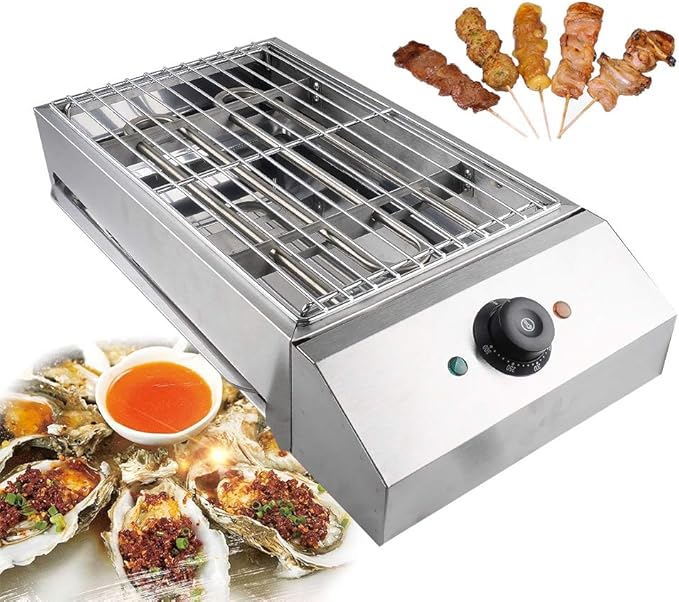 ZXMOTO Electric Grill 2500W Stainless Steel Smokeless BBQ