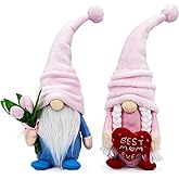 Lovinland Mothers Day Plush Couple Spring Tulips Gnomes Decorations for Mom - Best Ever Christmas Birthday Gifts for Mom Who Have Everything from Daughter, Son - Valentines Day Gifts for Mama, Mommy