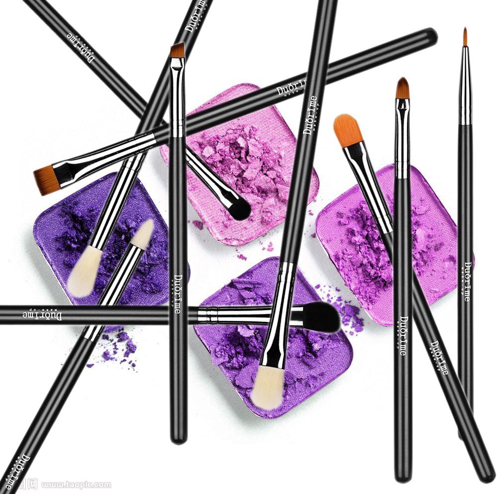 Duorime Silky 10Pcs Eyeshadow Makeup Brush Set Essential Eye Makeup Brushes Kit: Beauty