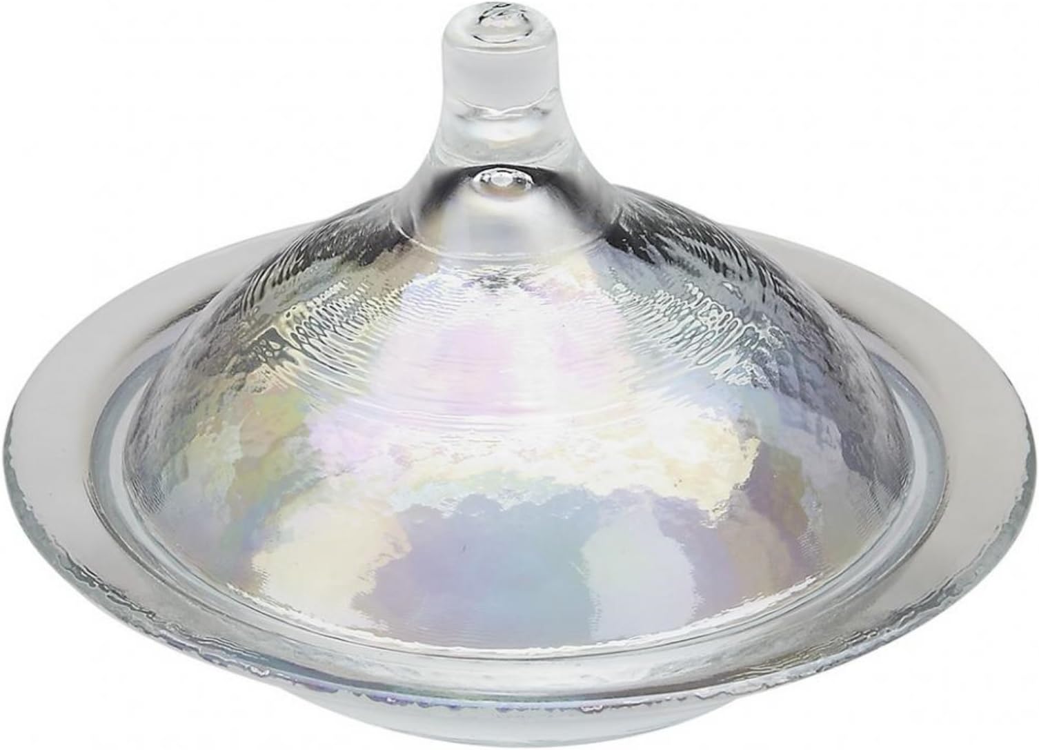 Red Pomegranate Rabat 5.5" Pearl Luster Covered Dish, Small