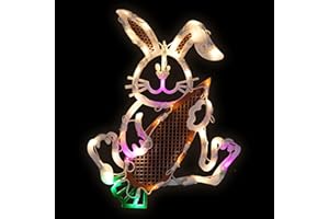 Northlight LED Lighted Easter Bunny Rabbit Spring Window Silhouette, 17 Inches, White