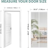 SMALUCK Magnetic Door Screen 100x210 cm White Heavy Duty Mesh view 2
