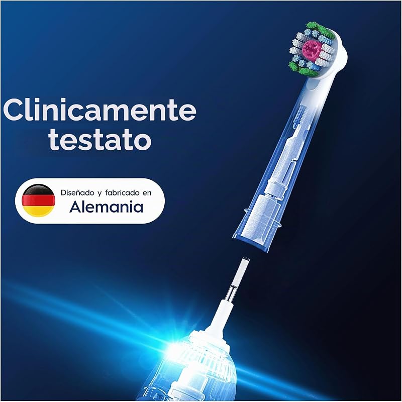 Testina professionale 3D per spazzolino elettrico, con setole a forma di X e tazza di lucidatura unica per sbiancamento dei denti e per rimuovere macchie superficiali, confezione da 8 pezzi,