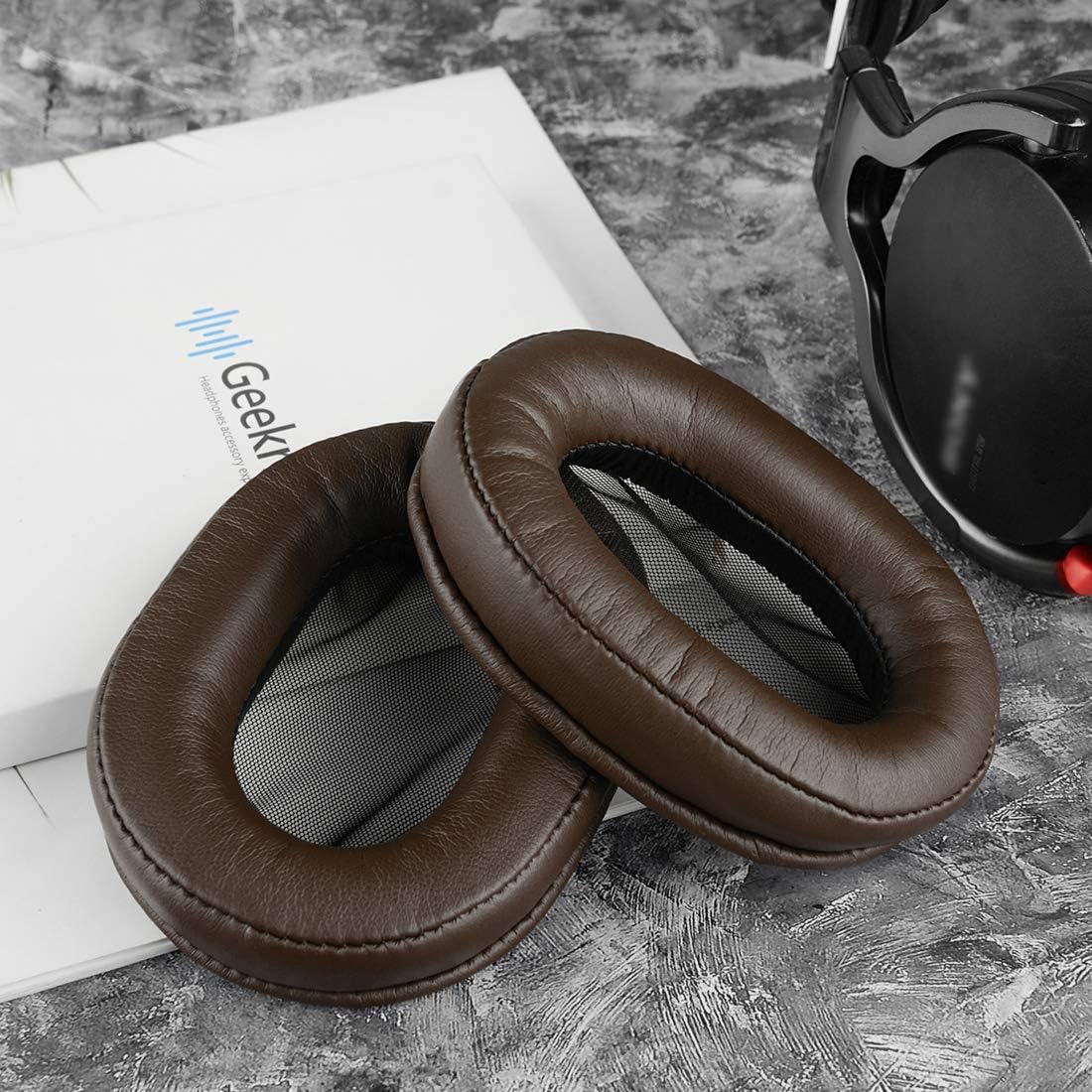 Geekria Replacement Ear Pads for Sony MDR-1R, MDR-1RMK2 Headphones Ear Cushions, Repair Parts (Brown) - Image 5