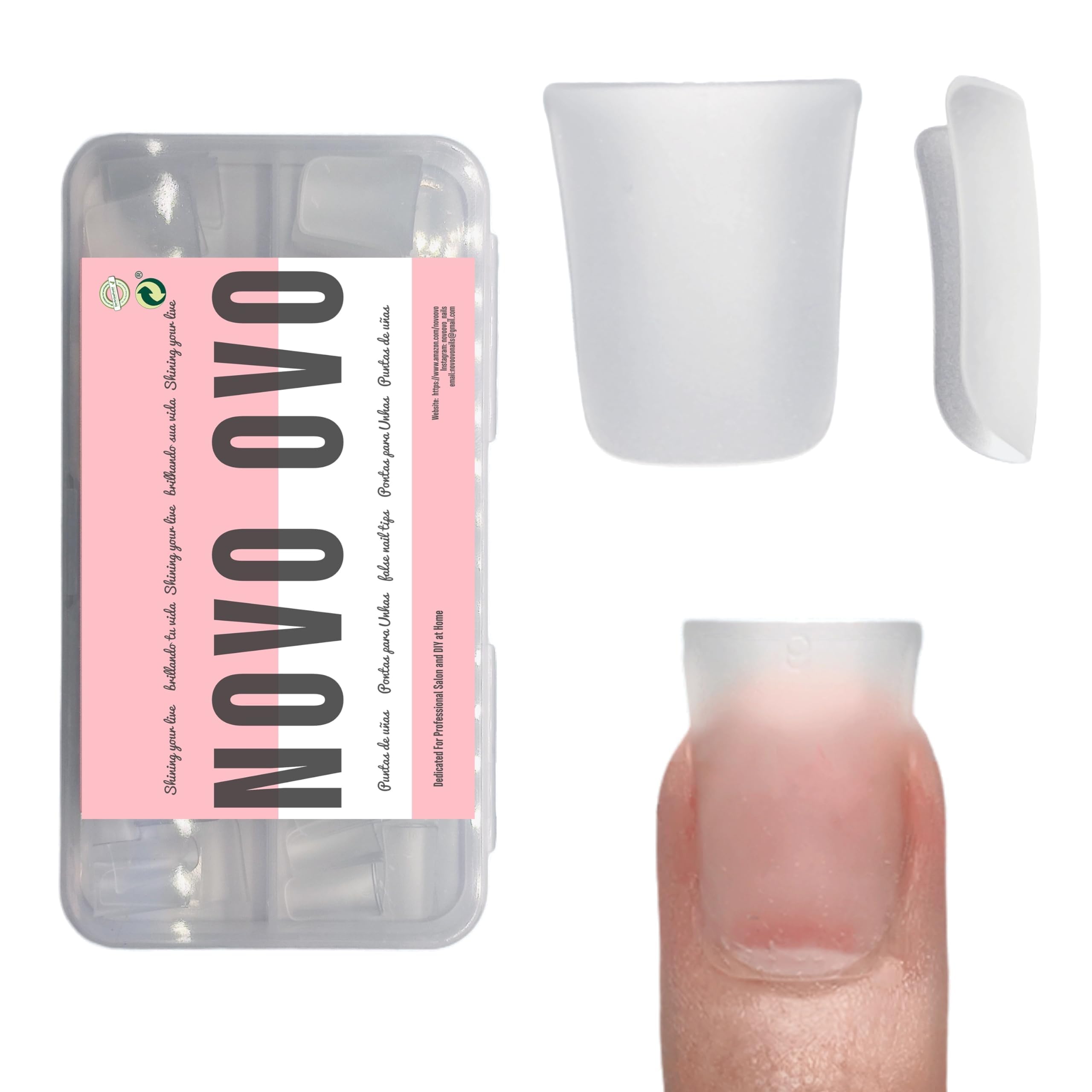 NOVO OVO Duck Nail Tips Extra Short Full Cover