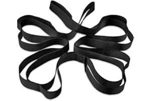 BIGUPHATE Stretching Strap Yoga Strap for Physical Therapy, 10 Loops Yoga Straps for Stretching, Non-Elastic Stretch Strap for Pilates, Exercise, Stretch Band for Women & Men