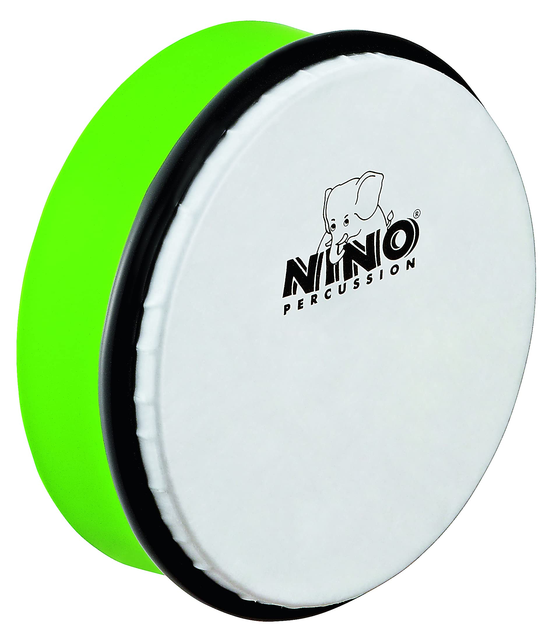 Nino Percussion Hand Drum Instrument - Medium Hand drum for Children from 3 Years - Diameter 8 inch (ca. 20 cm) - Plastic, Green (NINO45GG)
