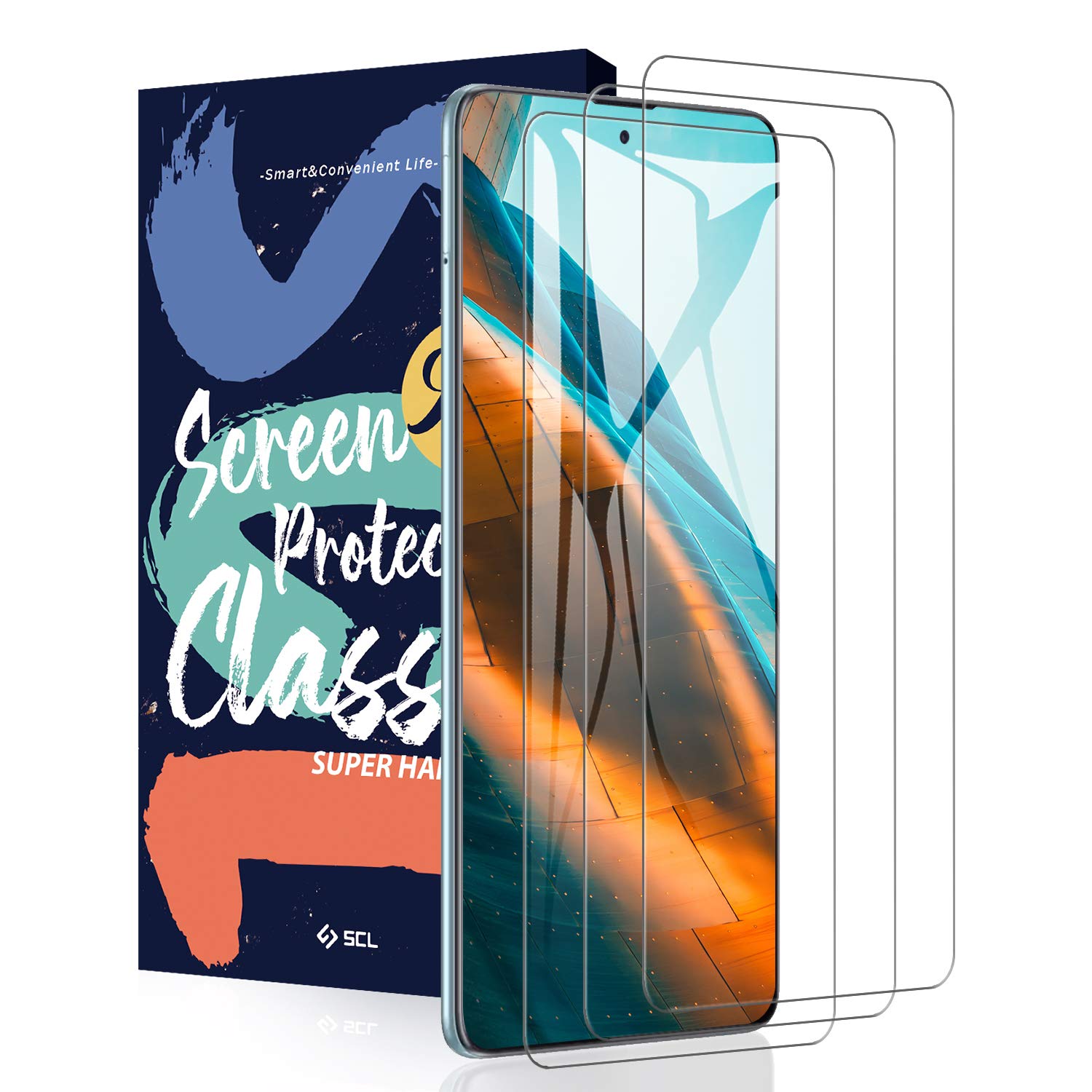 SCL Tempered Glass for Samsung Galaxy A51 / A52 Tempered Glass Screen Protector [3 Pieces], [Precise Opening, 2.5D Curved Edge, 9H Hardness, Scratch-Resistant, Anti-Bubble]