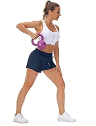 Mancreda Women's Running Shorts with Liner 3 Zipper