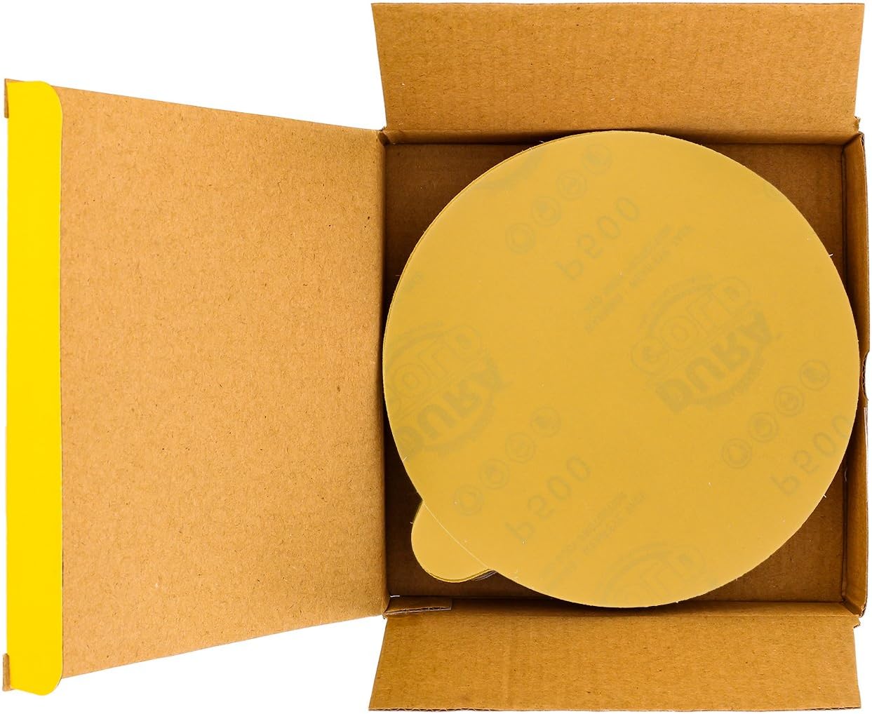 Dura-Gold - Premium - 80 Grit 6" Gold PSA Self Adhesive Stickyback Sanding Discs for DA Sanders - Box of 50 Sandpaper Finishing Discs for Automotive and Woodworking: Automotive