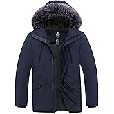 Wantdo Men's Winter Jacket Thicken Parka Coat Winter Warm Puffer Jacket with Hood