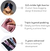 Drowsy Silk Sleep Mask Midnight Blue – Face-Hugging Cushioned Mulberry Silk view 4