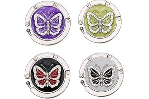 fghuim Purse Hook for Table,Handbag Hanger 4 Set Foldable Purse Hook for Women's Bag Handbag Hanger Holder.