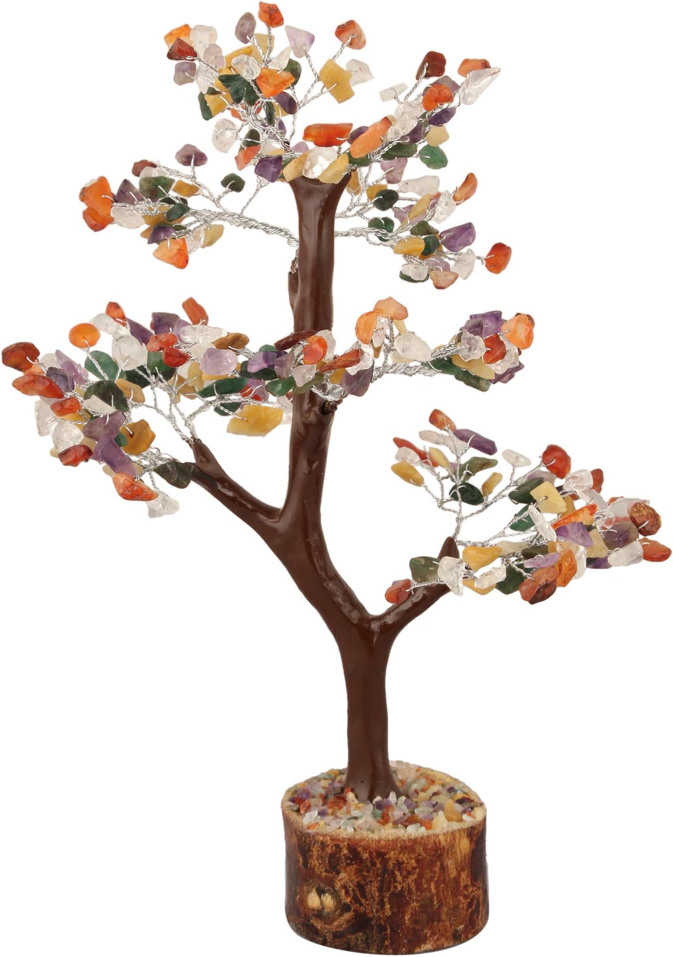 Chakra Tree - Crystal Tree - Feng Shui Tree - Crystal Tree for Positive Energy - Money Crystal Stone - Bonsai Tree - Chakra Tree of Life Decor - Tree of Life Sculptures Tabletop - Good Luck Gifts