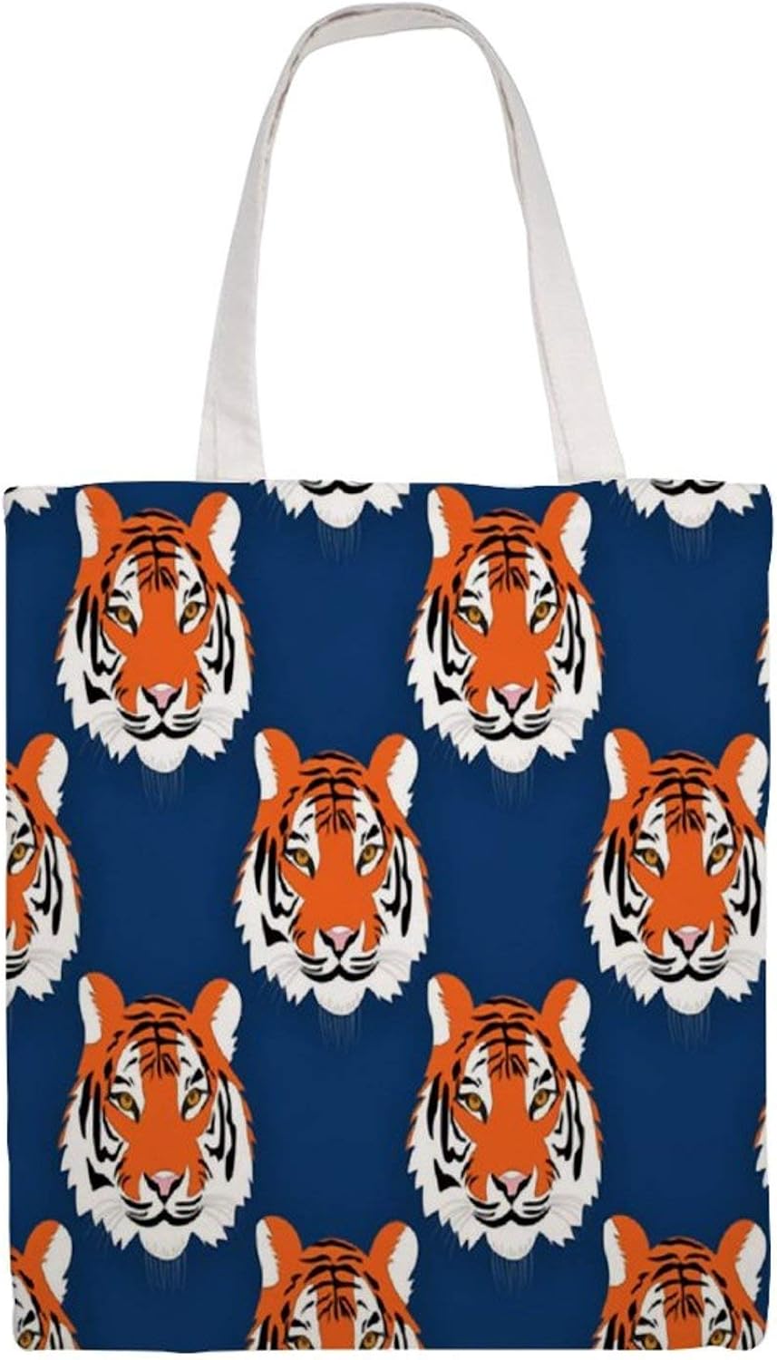 Tigers1 Shoulder Bag Canvas Tote Bag, Reusable Grocery