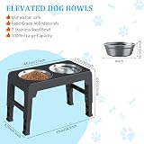 IOKHEIRA Raised Dog Bowls with Stand 4 Height Adjustable 2 Bowls view 5