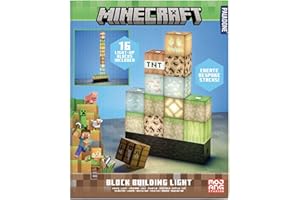 Paladone Minecraft Building Block Night Light – Officially Licensed LED Lamp for Boys’ Bedrooms, Gaming Decor & Gifts – Fun Minecraft Room Accessory