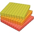 Better Office Products Lined Sticky Notes 3 x 3, 3 Pack, 300 Sheets (100/Pad), Self Stick Notes with Lines, Bright Assorted Colors, Post Memos, Strong Adhesive, 3 Pads