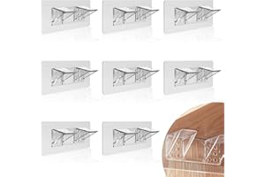 IFFITYA 8Pcs Adhesive Shelf Bracket - Shelf Pegs with Enhanced Support, Double Row Reinforced Shelf Support Pegs for Kitchen, Cabinets, Bookshelves - Plastic Shelf Brackets for Easy Installation