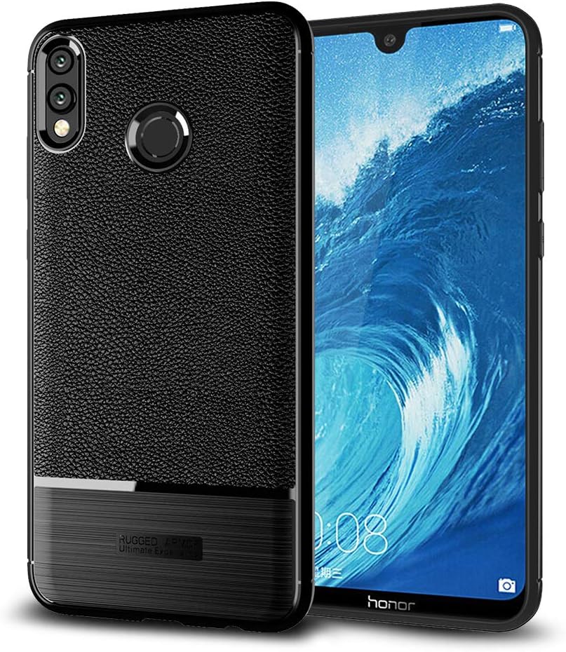 SHENGSD Rugged Armor Huawei Honor 8X Max Case, Soft Flexible TPU Silicone Protective Cover for Huawei Honor 8X Max - Black