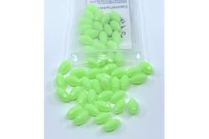 CATCH ALL TACKLE Luminous Glow Fishing Beads 3/8"x5/8" 50 Pieces Green