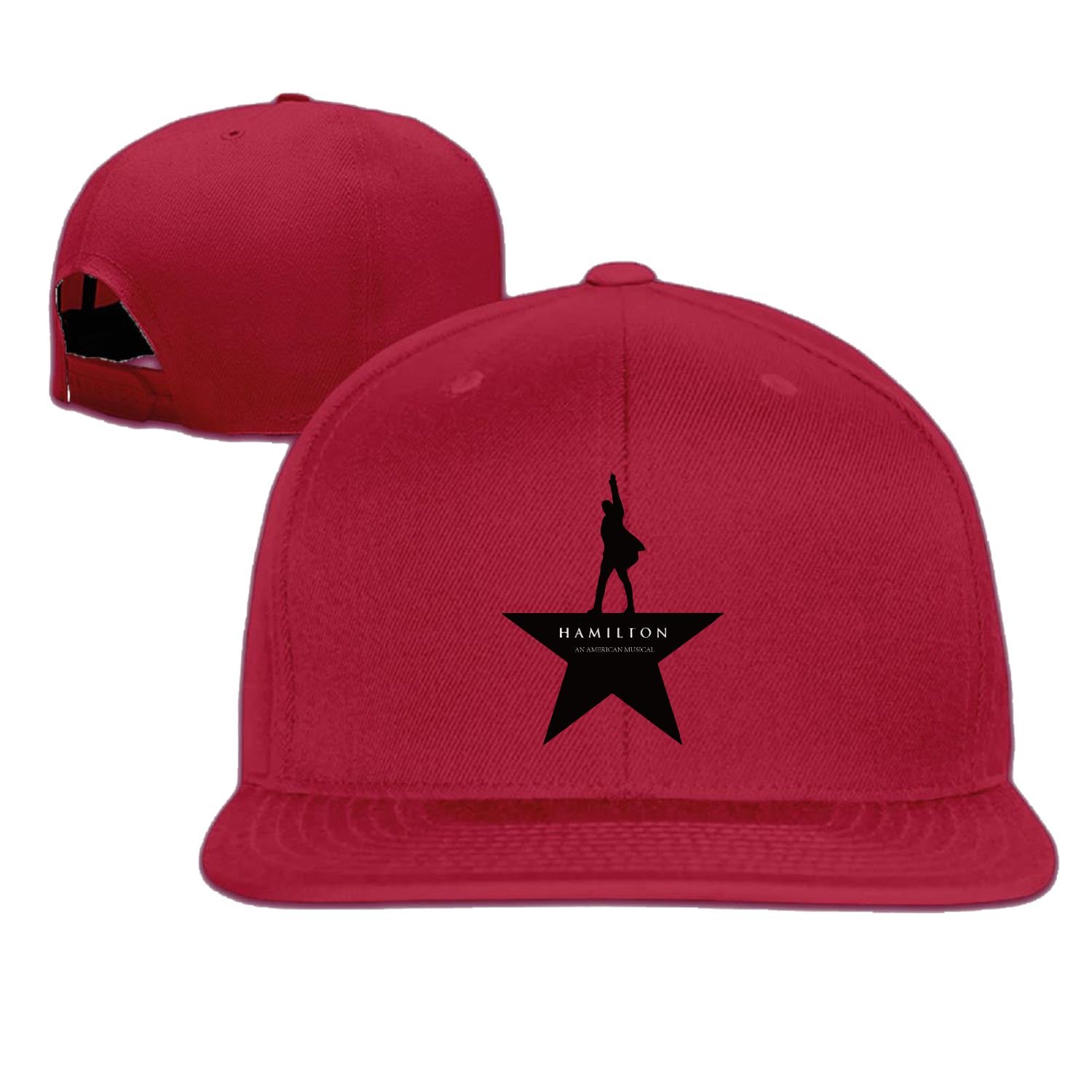 Unisex Alexander Hamilton Musical Logo Snap Back Cap Red One Size