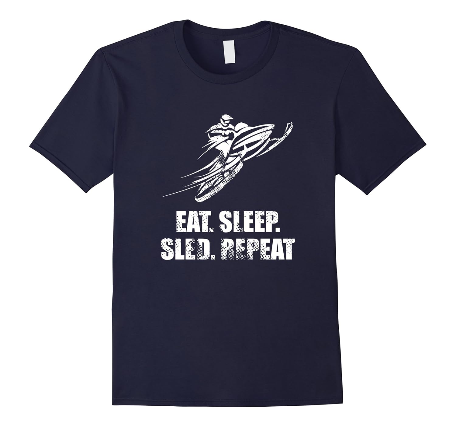 Funny Snowmobile Shirt Eat Sleep Sled Repeat-ANZ