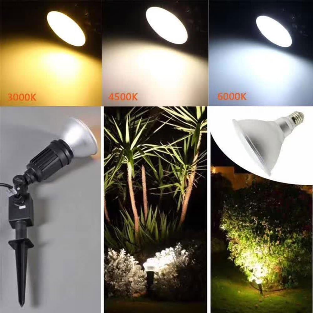 YAKAiYAL 15W E27 PAR38 LED Light Bulbs Waterproof IP65 Reflector Spotlight Bulb 220V Warm White 3000K 120 Degrees 1-Pack (Not Dimmable) - Image 4