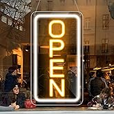 inShareplus 16"x 9" Super Bright Open Sign, Adjustable Brightness Neon Open Signs for Business Window, Powered by USB with ON/OFF, LED Open Sign for Coffee Shops, Stores, Restaurant Bar Hotel