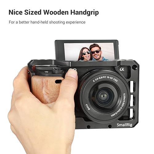SMALLRIG Wooden Handle Handgrip for Sony A6400 Cage – APS2318 in