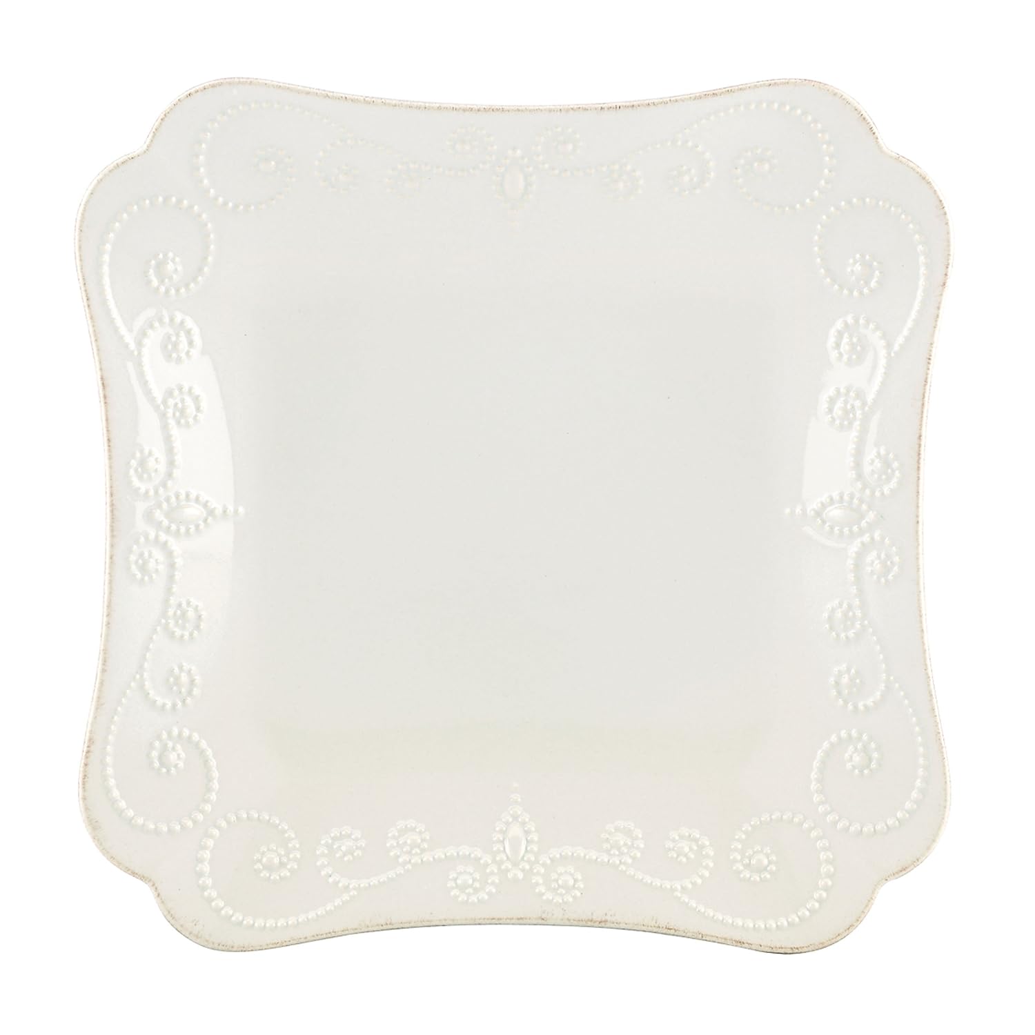 Lenox French Perle Square Dinner Plate, White