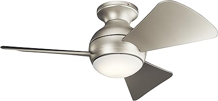 Amazon Com Kichler 330150ni Protruding Mount 3 Silver Blades