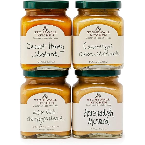 Terrapin Ridge Farms Gourmet Mustard Set - 3 Flavors Including Pecan Honey For Charcuterie & Cooking