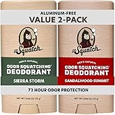 Dr. Squatch Natural Men’s Deodorant – Aluminum Free Natural Deodorant Men with Charcoal & Postbiotics for 72-Hour Odor Protection – Sierra Storm, 2.65oz Stick (3-Pack)