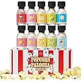 Kiri & Sons Gourmet Popcorn Seasoning Sampler Kit, 10 Flavor Variety Pack - Including Kettle Corn, Garlic Parmesan, Bacon Cheddar, Caramel, Butter, White Cheddar, Ranch, Spicy Jalapeño, Movie Night