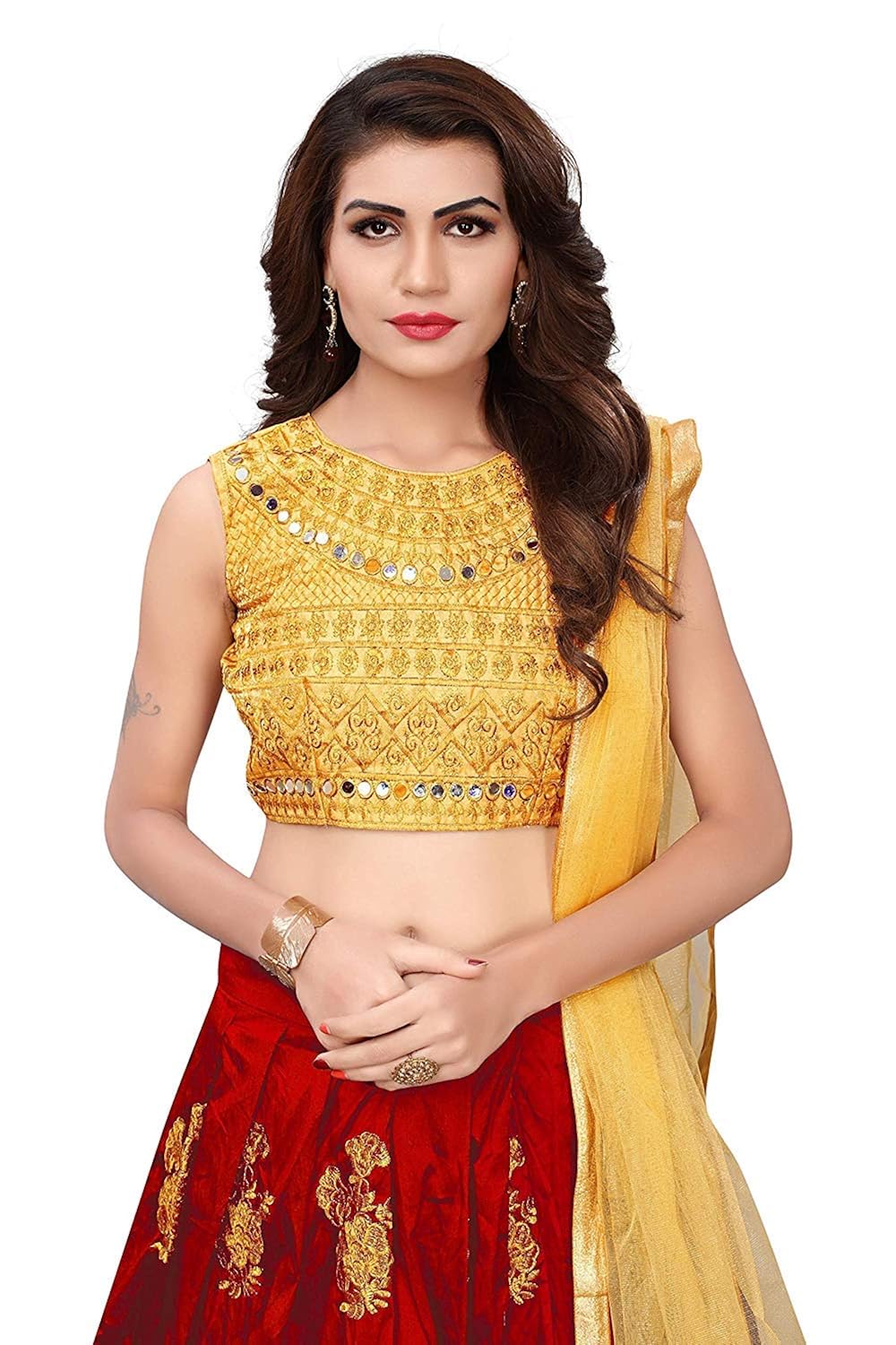 shree kuldevi creation women's silk sami stitched gown (free size)