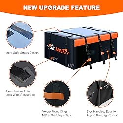 MeeFar Rooftop Cargo Carrier Car Roof Bag 21 Cubic