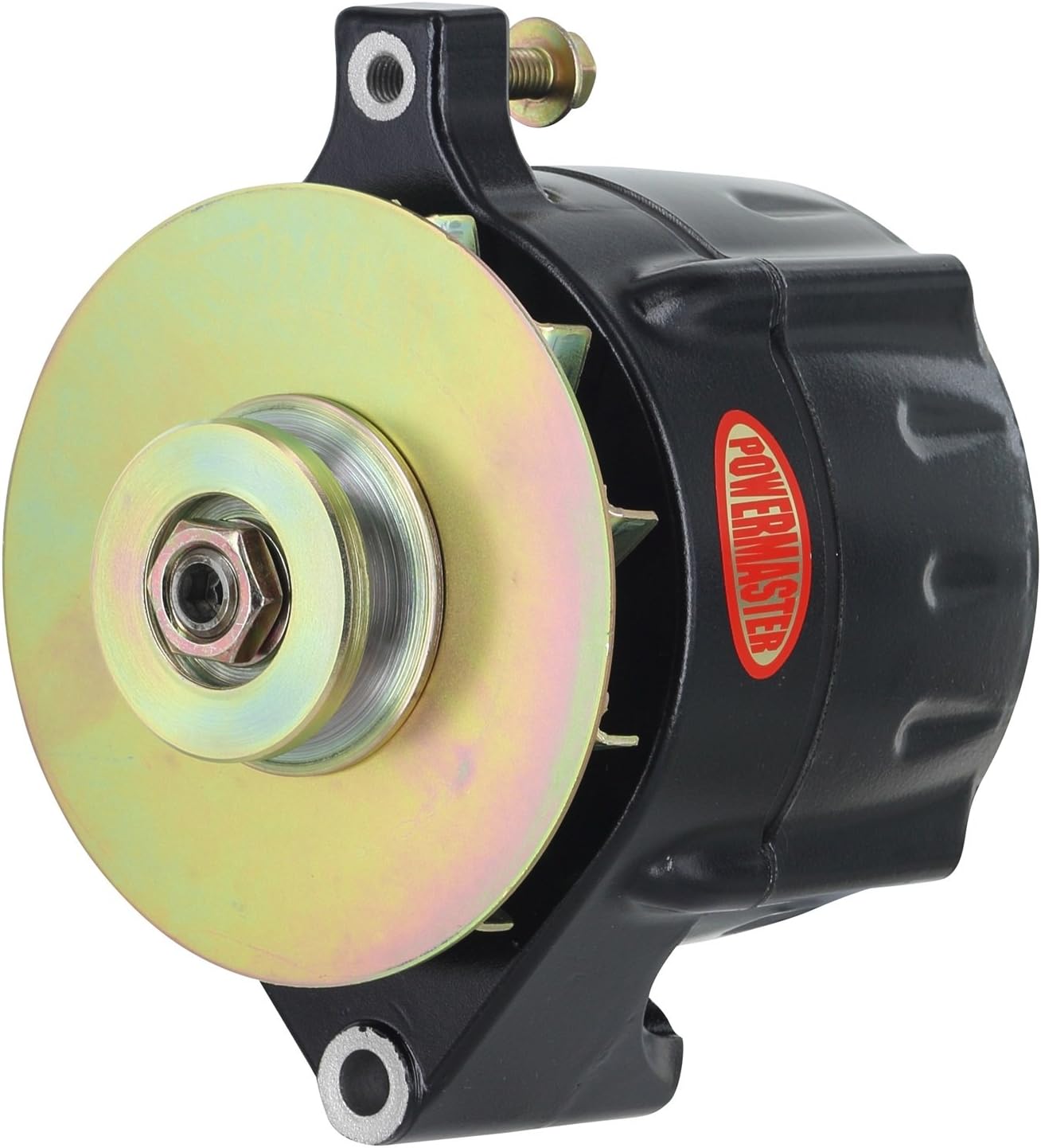 Powermaster 8-57141-347 Black Alternator (Upgrade 150A Smooth Look 1V Pulley, Baffle & Cone 1 Wire)