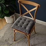 vctops Velvet Soft Square Chair Pad with Ties Cute