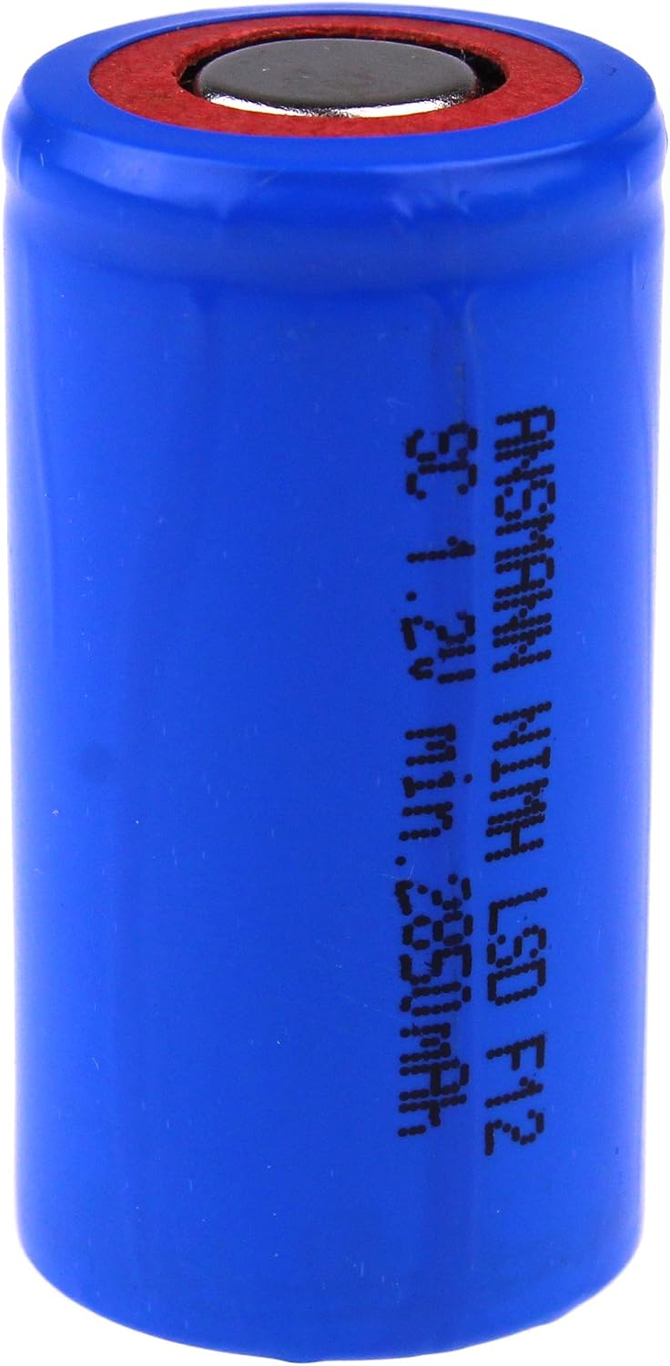 ANSMANN 2850 mAh 1.2 V Sub-C NiMH LSD Flat-Top Battery - Blue, Sub-C 3000mAh