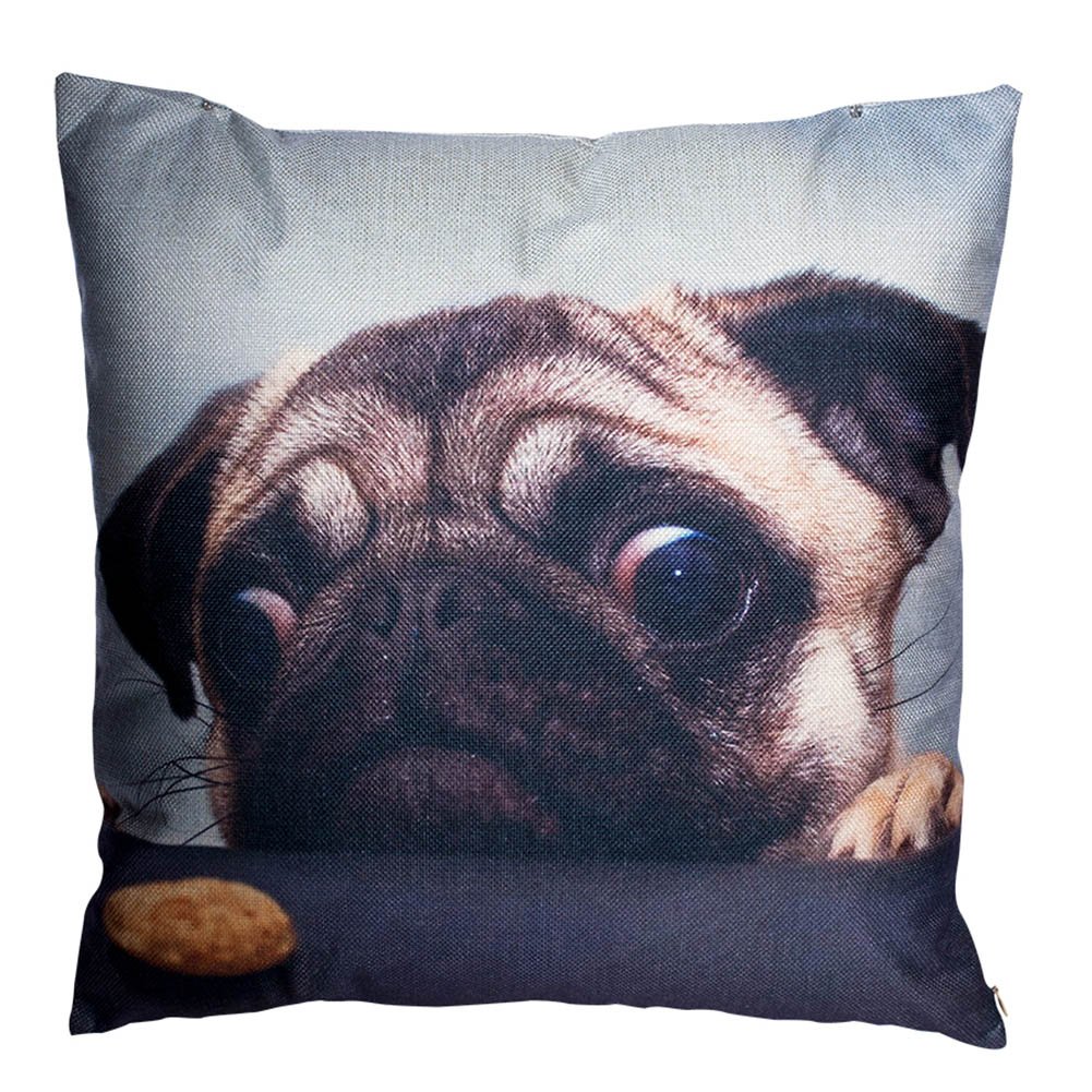 Decorative Throw Pillow Covers Pug Dog Couch Pillows Cover