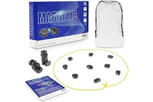 LESHP 2024 New Magnetic Chess Game Set with Rocks,Fun Table Top Multiplayer Magnetic Chess Game with Stones,Magnet Game with String,Magnet Chess Game,Cluster Game for Kids Adult Board Games