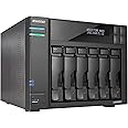 Asustor Lockerstor 6 Gen2 AS6706T NAS Storage (Intel Celeron N5105 Quad-Core 2.0GHz (2.90 GHz Burst up) / 8GB SO-DIMM DDR4 Max.16GB/2x 2.5 Gigabit Ethernet (2.5G/1G/100M)/6Bays/Max.120TB/TORE/4 x M.2