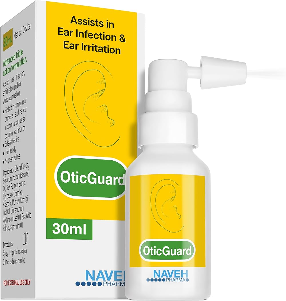 NAVEH PHARMA Otic Guard 3 in 1 Ear Spray Natural Oil Blend 30 ml