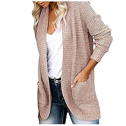 ADJHDFH Womens Cardigan Sweaters Blue Sweater Dress