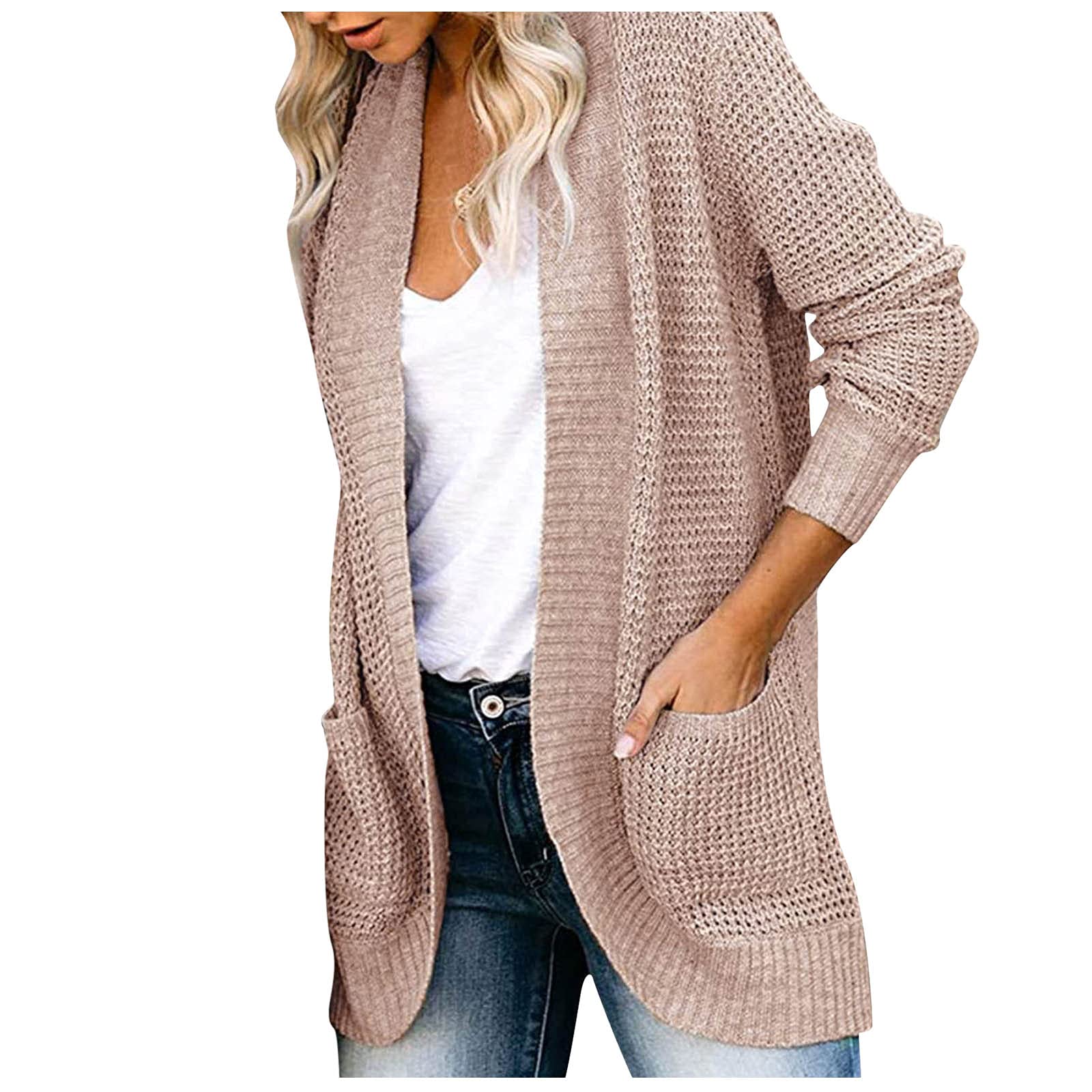 ADJHDFH Womens Cardigan Sweaters Blue Sweater Dress