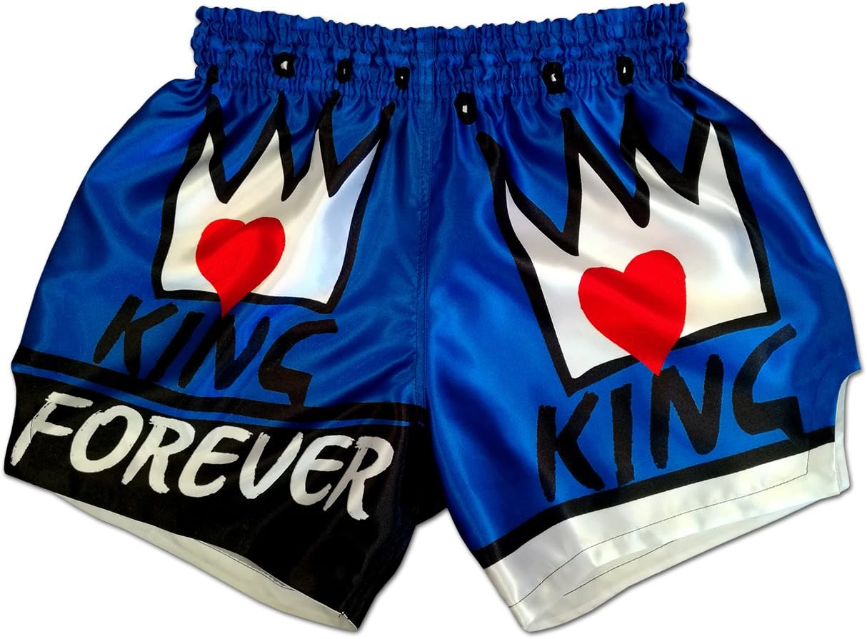 Muay Thai Shorts Men King Forever Royal Blue Top Boxing Trunks Vasyl Lomachenko