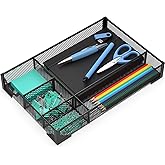 ITAYVAN Desk Drawer Organizer, Office Desk Organizer Tray with 5 Dividers, Pen Pencil Drawer Organizer for Office Supplies, Desktop, Bathroom, Kitchen, Makeup, Vanity