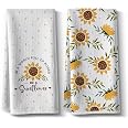 Hcaredee Funny Kitchen Dish Towels - 2 Pack Absorbent Flour Sack Towels With Baking Quotes